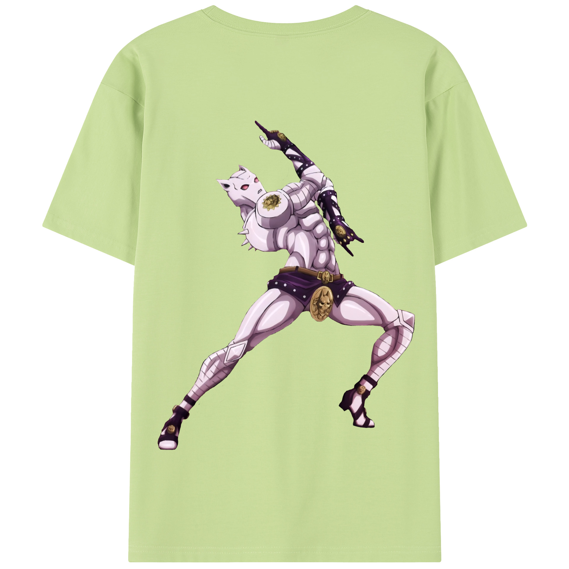 （画像用） ジョジョの奇妙な冒険 きら よしかげ JoJo's Bizarre Adventure Kira Yoshikage 綿100％半袖Tシャツ（背面プリント）